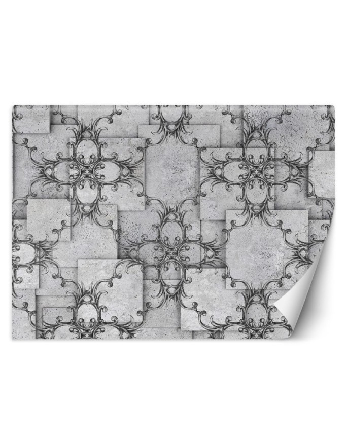 Modern Wallpapers - Oriental pattern on grey background | FEEBY