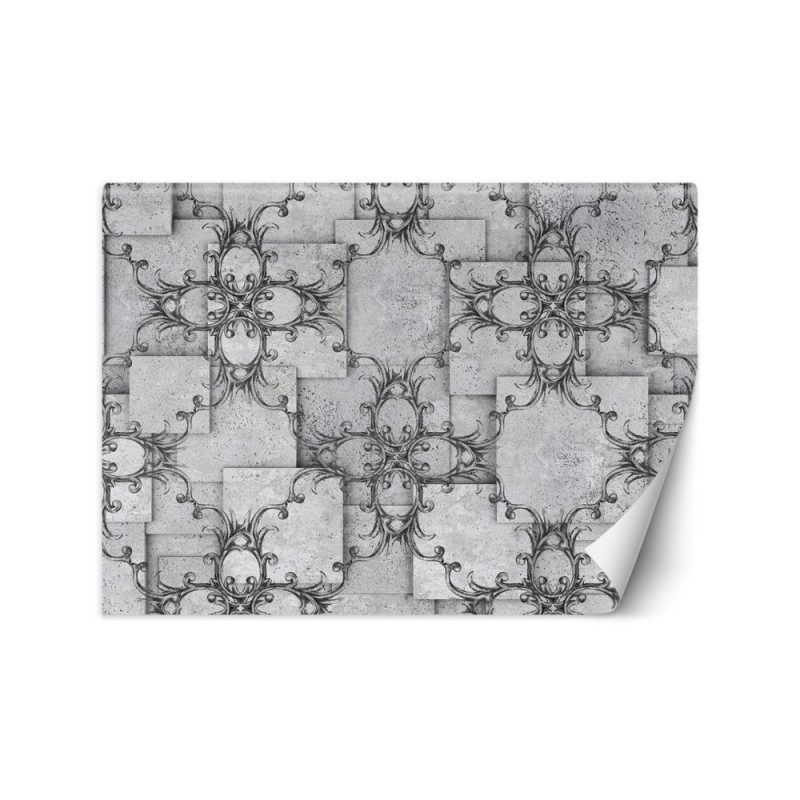 Modern Wallpapers - Oriental pattern on grey background | FEEBY