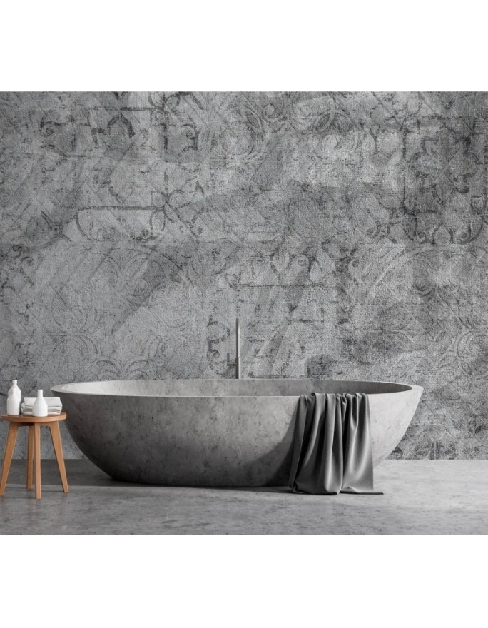 Unique Wallpapers for the living room - Grey ornament | FEEBY