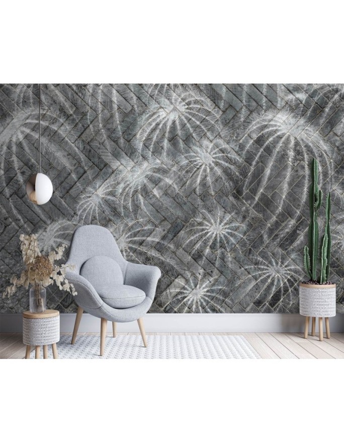 Exclusive Wallpapers - Cacti in grey | FEEBY