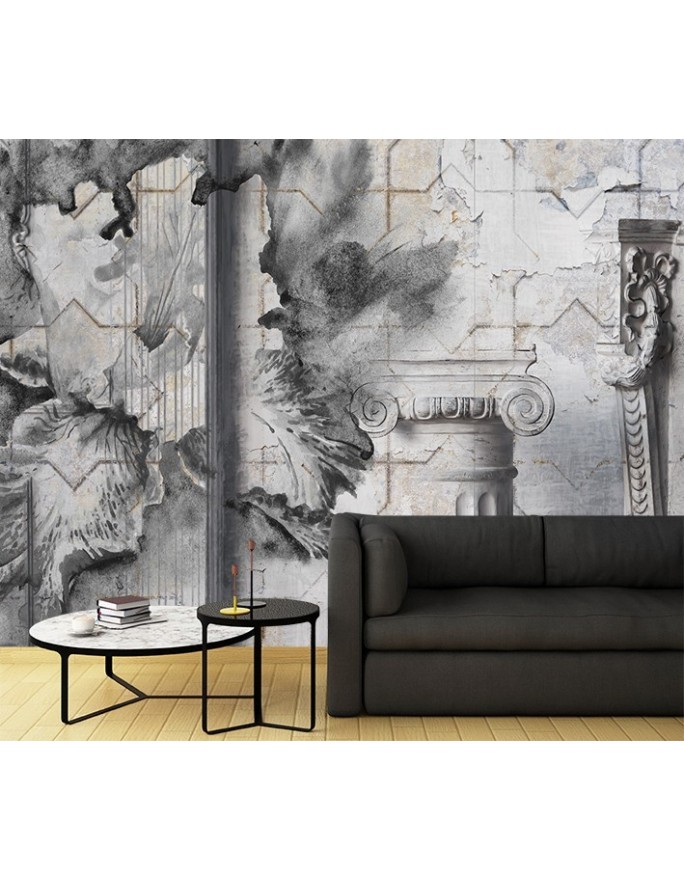 Exclusive Wallpapers - Columns on a wall background | FEEBY
