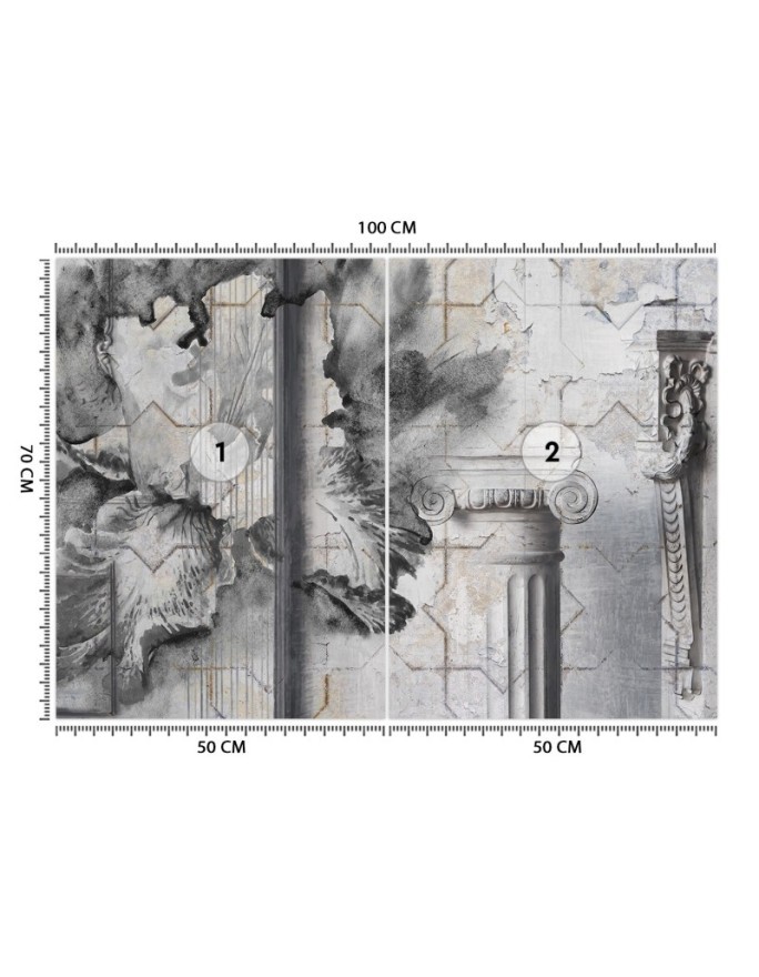 Exclusive Wallpapers - Columns on a wall background | FEEBY