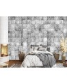 Wall mural - Grey tiles Moroccan mosaic with oriental pattern | FEEBY