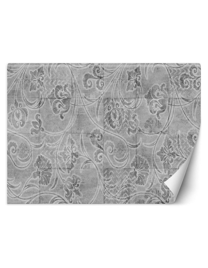 Wall mural - Grey tiles imitation tile for wall | FEEBY