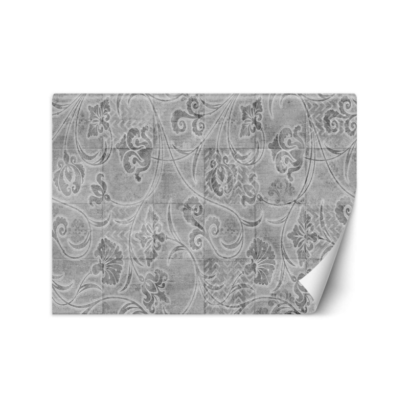 Wall mural - Grey tiles imitation tile for wall | FEEBY