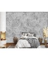 Wall mural - Grey tiles imitation tile for wall | FEEBY