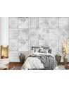 Texture wall mural - Minimalist tiles in grey | FEEBY