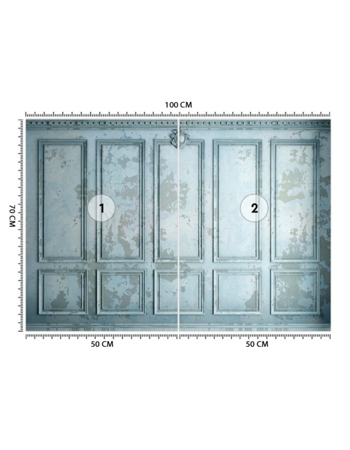 Trendy wall mural - Blue Old Wall | FEEBY