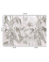 Wall mural - Jungle Concrete Black White Plants | FEEBY
