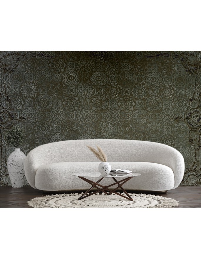 Stylish wall mural - Grey mandala abstract | FEEBY
