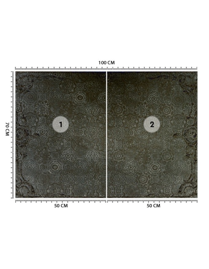 Stylish wall mural - Grey mandala abstract | FEEBY