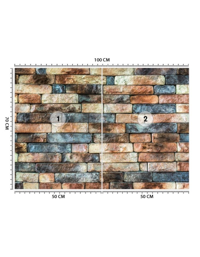 Texture wall mural - Coloured sandstone wall | FEEBY