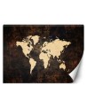 The most fashionable wall murals for the living room - World map brown | FEEBY