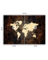 The most fashionable wall murals for the living room - World map brown | FEEBY