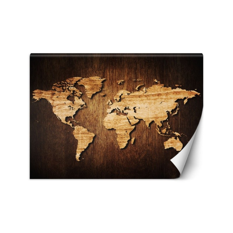 Stylish wall murals for living room - World map | FEEBY