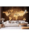 Stylish wall murals for living room - World map | FEEBY