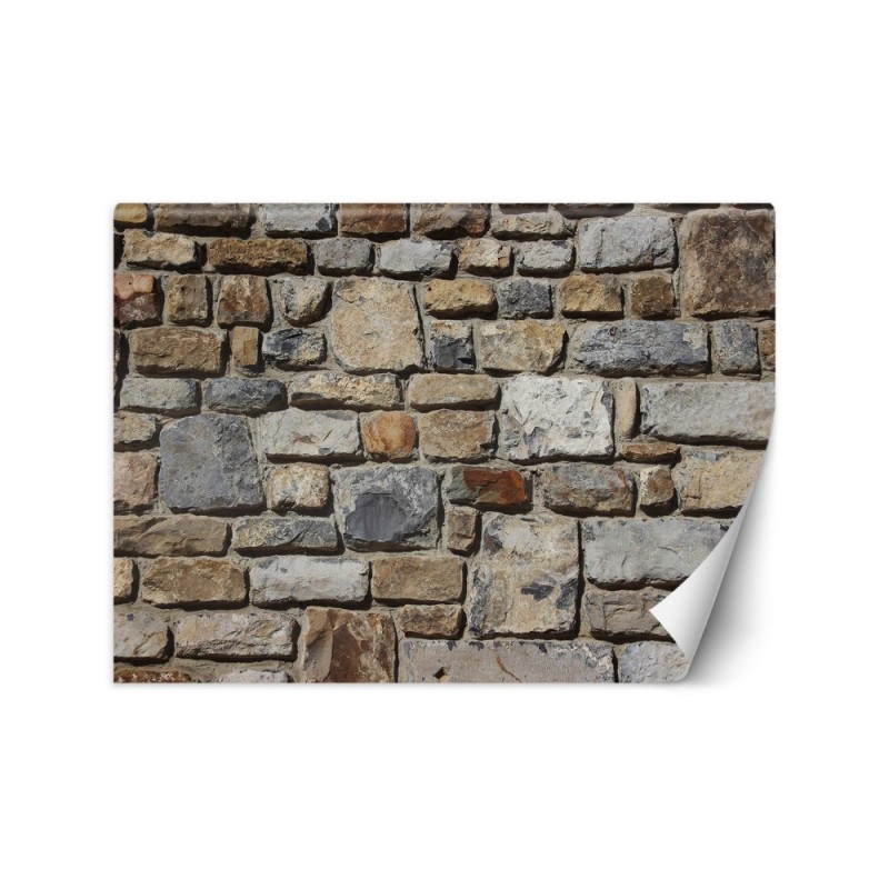 Texture wall murals for living room - Stone wall with sandstone | FEEBY