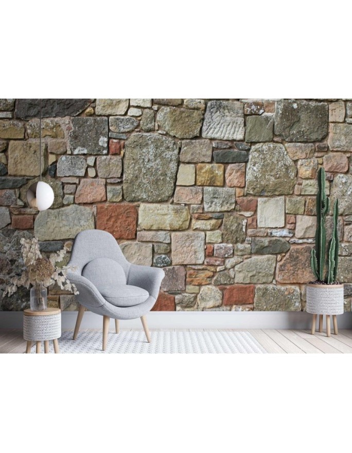 Texture wall mural for living room - Ornamental stone | FEEBY