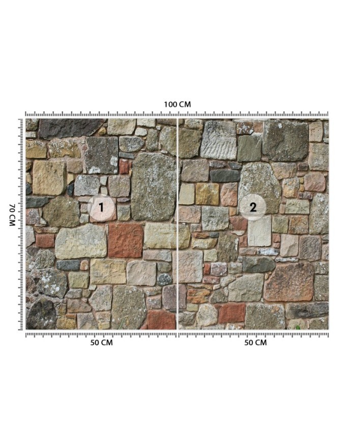 Texture wall mural for living room - Ornamental stone | FEEBY