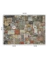 Texture wall mural for living room - Ornamental stone | FEEBY