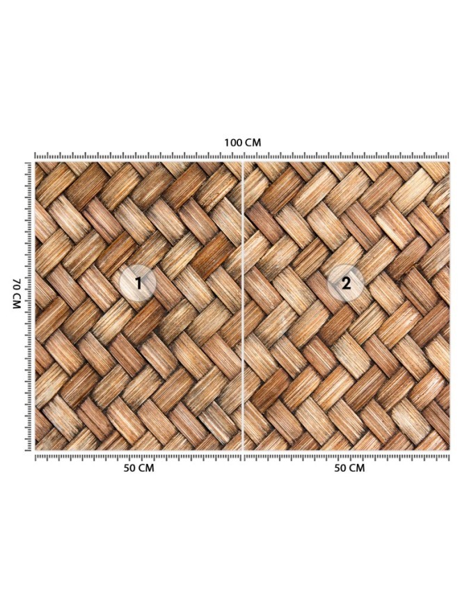Original wall murals for living room - Wicker | FEEBY