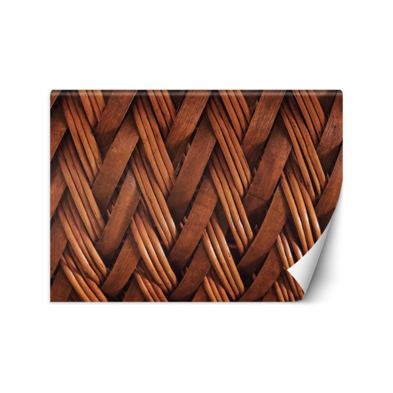 Beautiful wall murals for the living room - 3D wicker weave | FEEBY