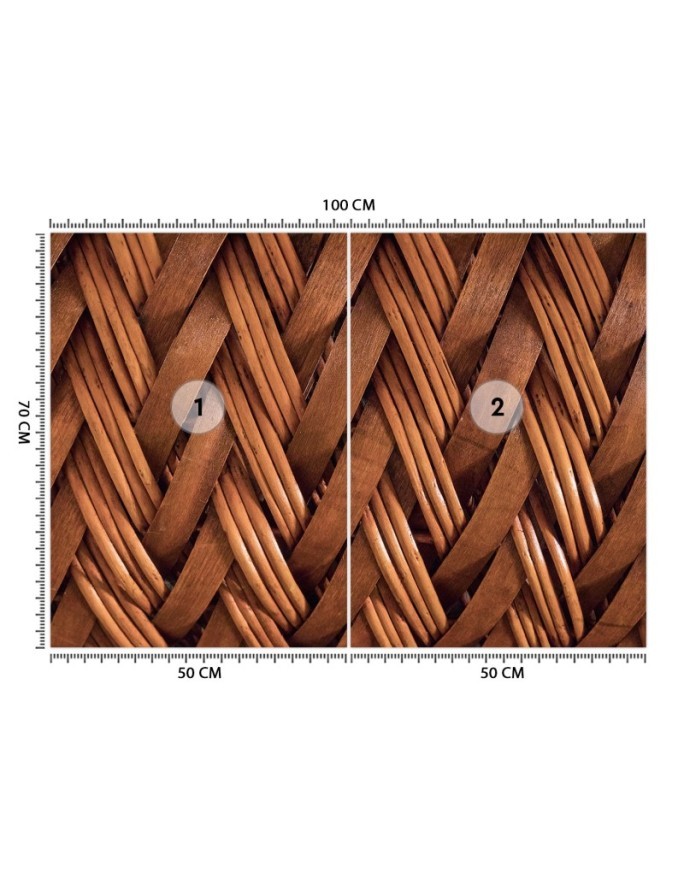 Beautiful wall murals for the living room - 3D wicker weave | FEEBY
