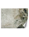 Trendy wall murals - Concrete Parrot Bird Monstera Leaves Green | FEEBY
