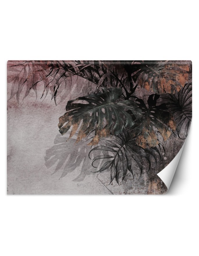 Exclusive wall murals - Monstera Leaves Rose Gold | FEEBY
