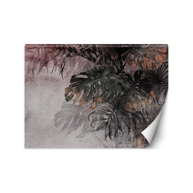 Exclusive wall murals - Monstera Leaves Rose Gold | FEEBY