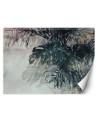 Original wall murals - Monstera 3D Leafs Green Gold | FEEBY