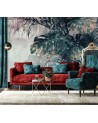 Original wall murals - Monstera 3D Leafs Green Gold | FEEBY