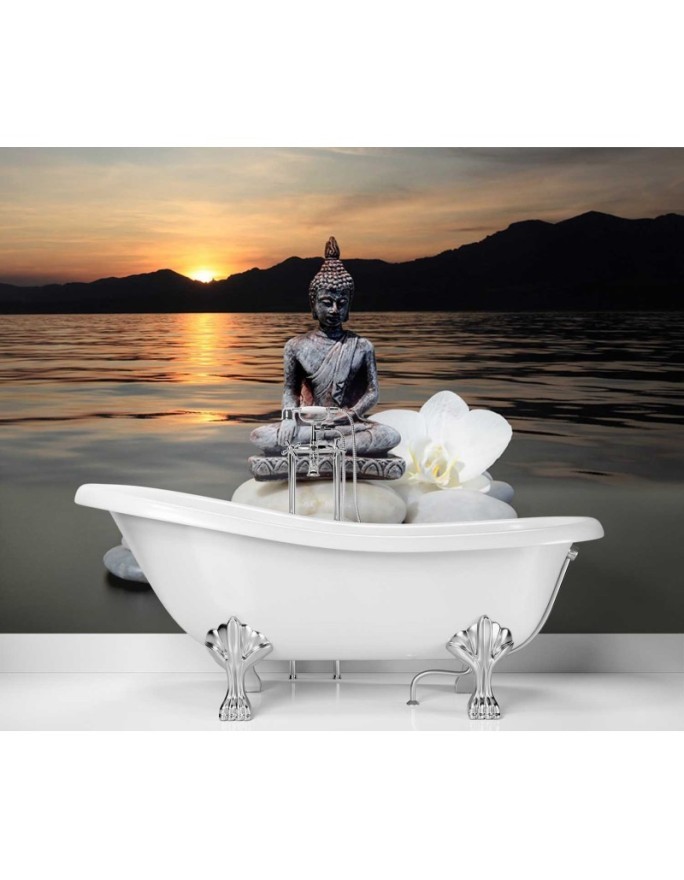 Exclusive Wallpaper designs - Buddha at sunset | FEEBY