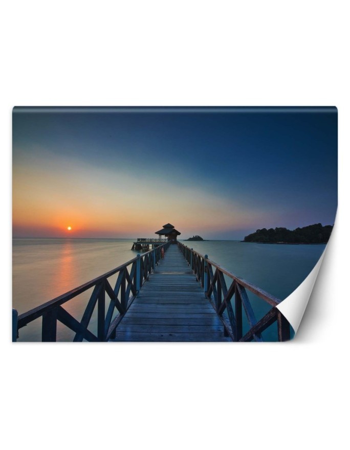 Photo fleece Wallpaper - Buddha sunset bridge | FEEBY