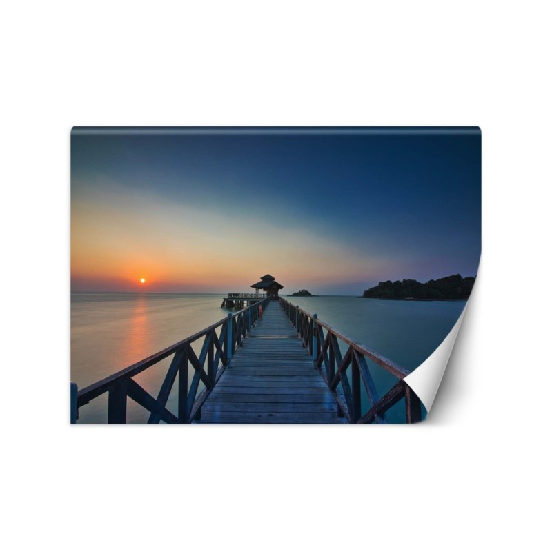 Photo fleece Wallpaper - Buddha sunset bridge | FEEBY