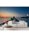 Photo fleece Wallpaper - Buddha sunset bridge | FEEBY