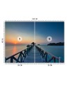 Photo fleece Wallpaper - Buddha sunset bridge | FEEBY