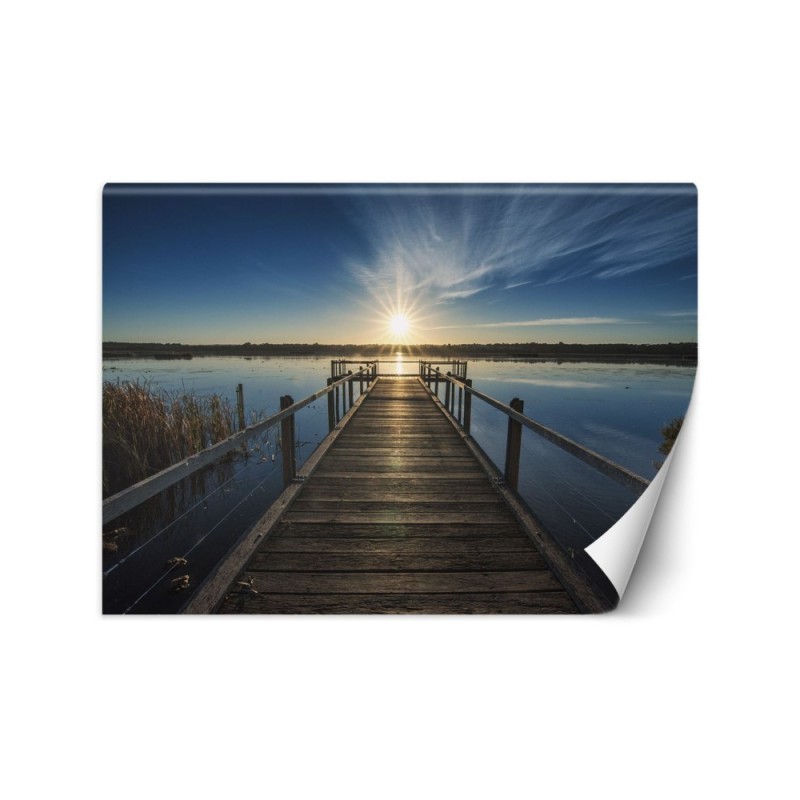 Photo Wallpaper - Lake at sunset bridge | FEEBY