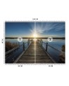 Photo Wallpaper - Lake at sunset bridge | FEEBY