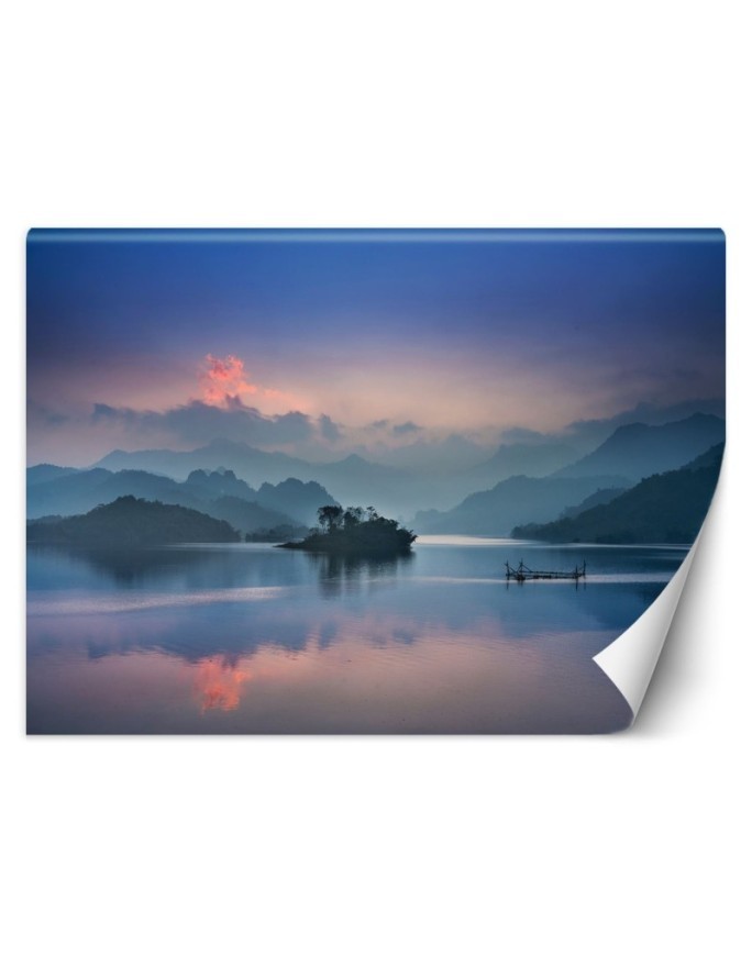 Unique Wallpapers - Lake and mountain view in fog | FEEBY