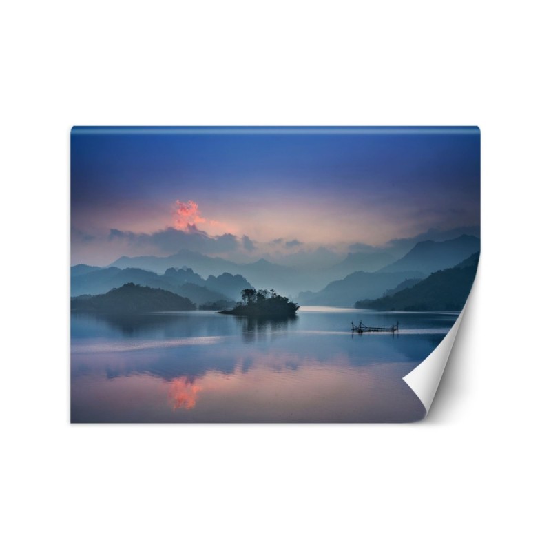 Unique Wallpapers - Lake and mountain view in fog | FEEBY
