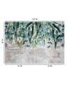 Exotic Wallpaper - Green pastel leaves on concrete | FEEBY