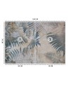 Exotic Wallpapers - Concrete Fern Leaves Blue | FEEBY