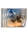 The most fashionable Wallpapers - Window wolf forest in fog | FEEBY