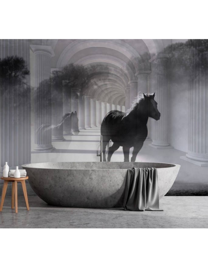 Original Wallpapers - Tunnel running horse 3D effect | FEEBY