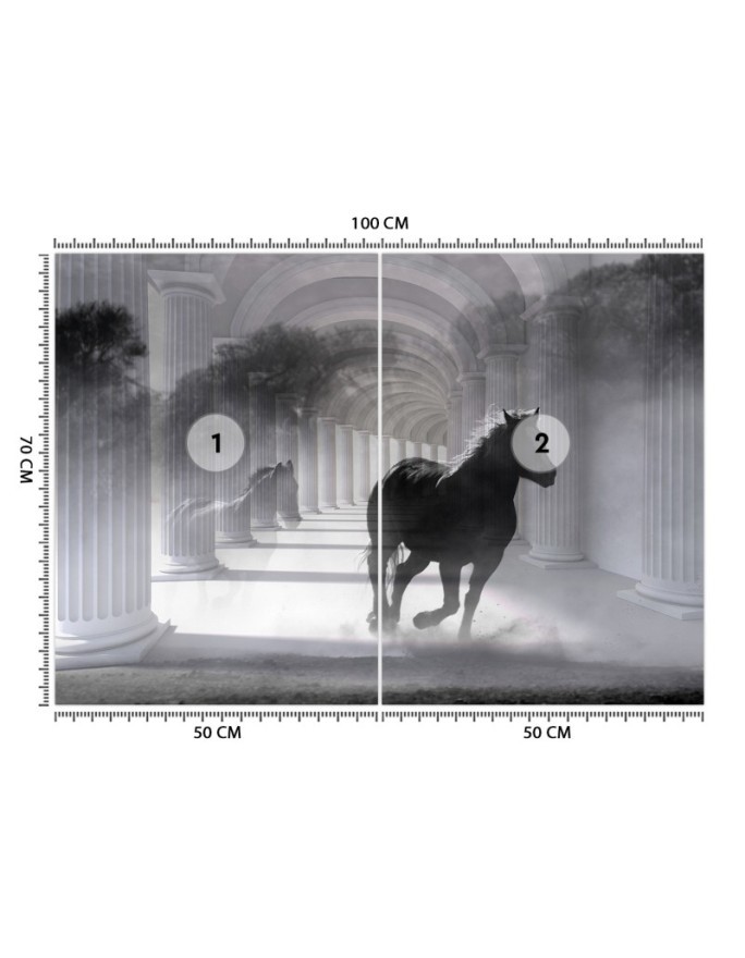 Original Wallpapers - Tunnel running horse 3D effect | FEEBY