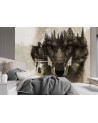 The most fashionable wall murals - Wolf forest in fog lake | FEEBY