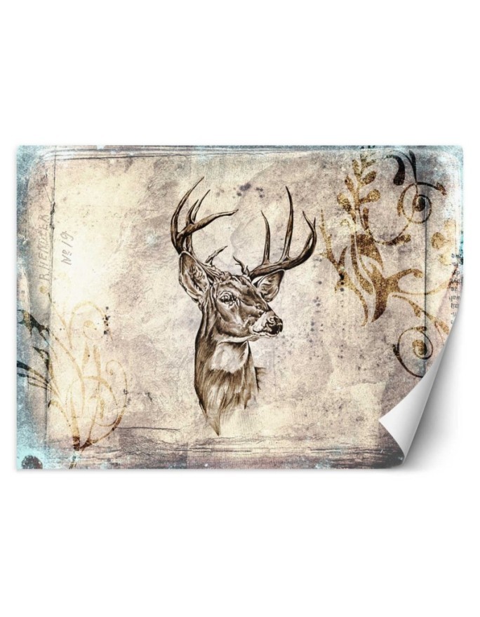 Modern wall murals - Deer vintage retro | FEEBY