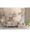 Exclusive wall murals - Wild birds and leaves on fresco | FEEBY