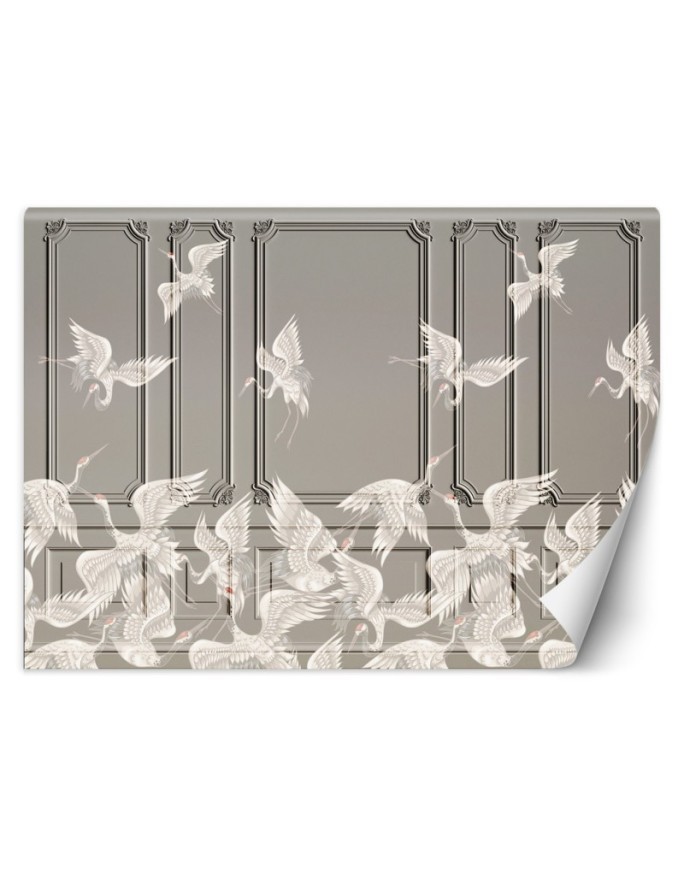 Unique wall murals - Birds cranes in flight | FEEBY